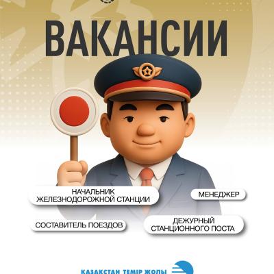 Вакансии АО «НК «Қазақстан темір жолы»